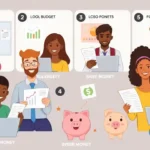 Imagen que ilustra herramientas financieras, gráficos y elementos digitales para gestionar el dinero, representando estrategias efectivas para el control financiero en 2025.