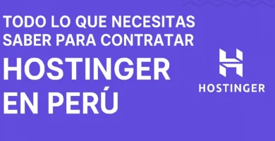 Captura de pantalla del sitio de Hostinger en español, mostrando los planes de hosting con dominio gratis y el formulario de registro para usuarios en Perú.